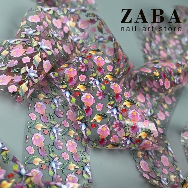 Фольга для дизайна ногтей Flowers 014, 50 см 62266 фото