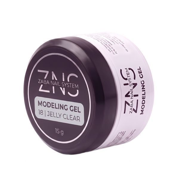 ZNS Гель для нарощування Modeling Gel №18 Jelly clear, 15 г 43377 фото